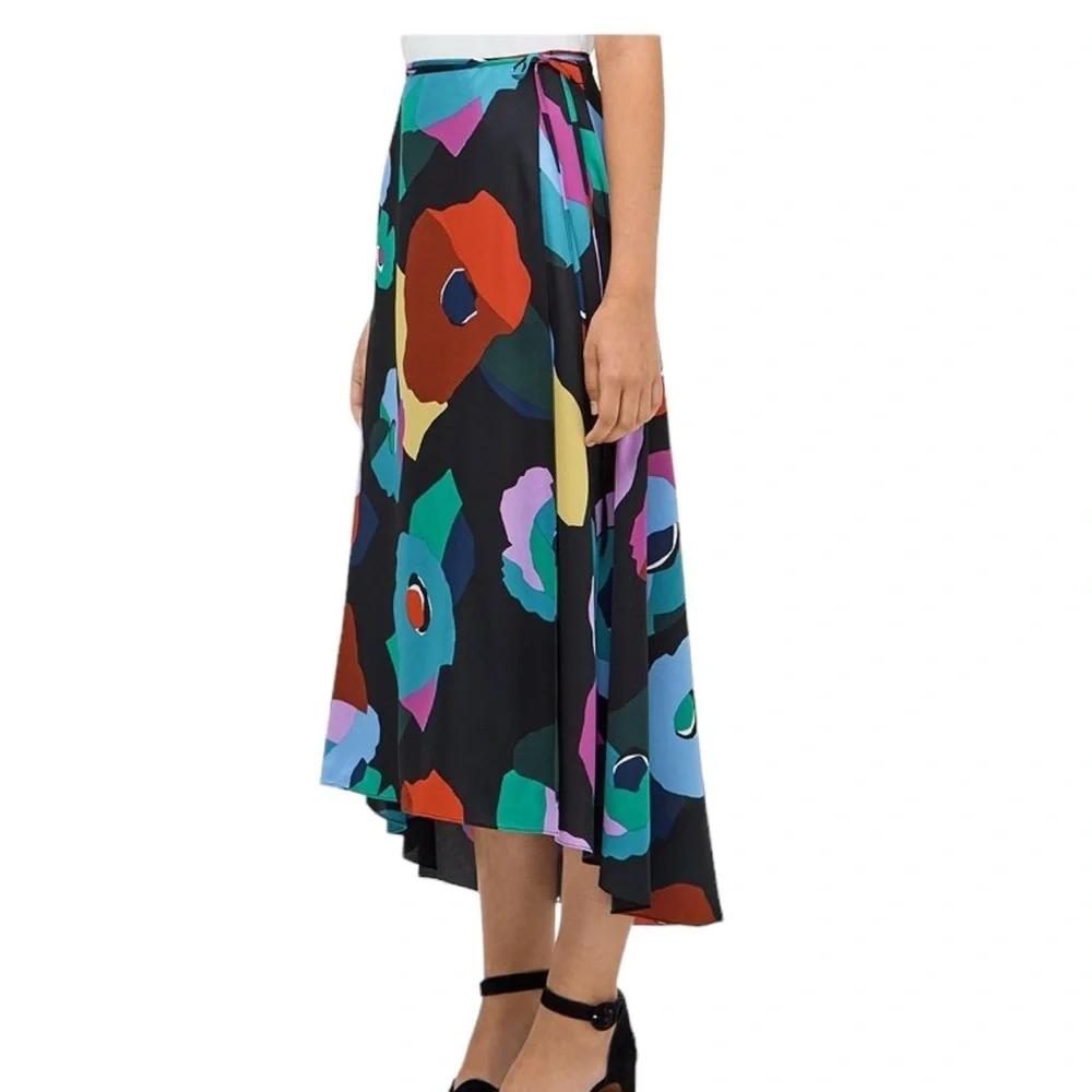 Kate Spade Floral Collage Wrap Skirt